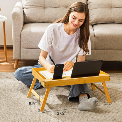 Foldable Bamboo Bed Tray Table