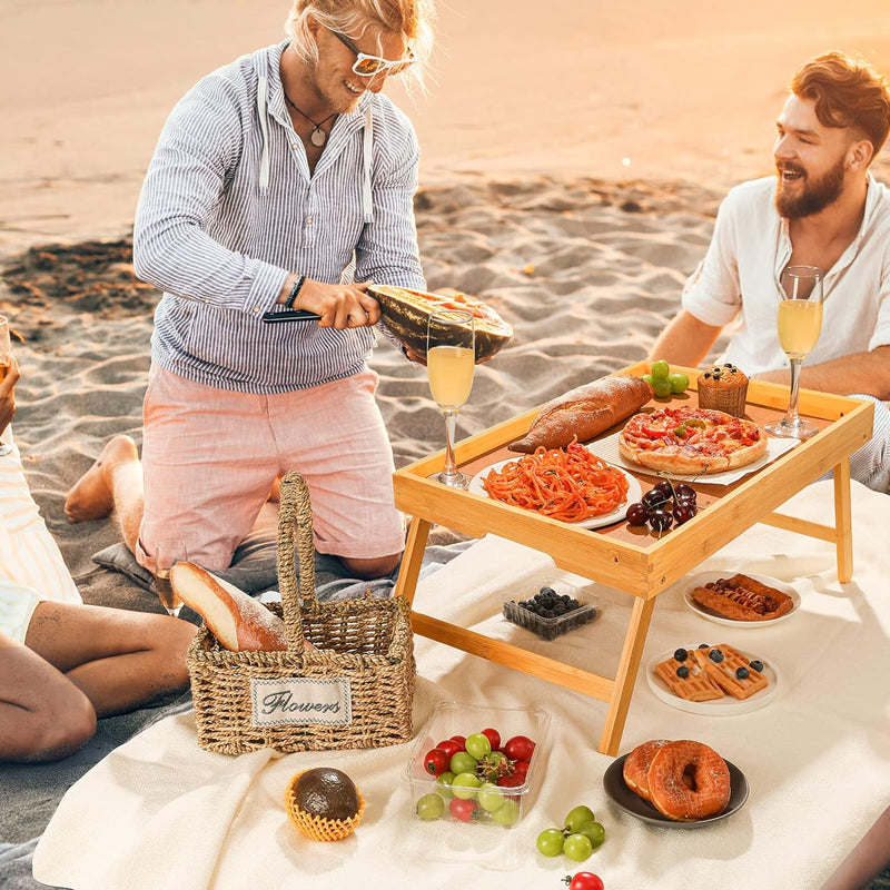 Foldable Bamboo Bed Tray Table