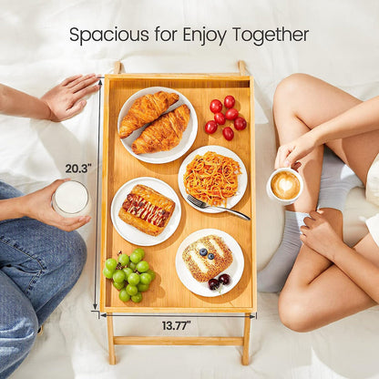 Foldable Bamboo Bed Tray Table