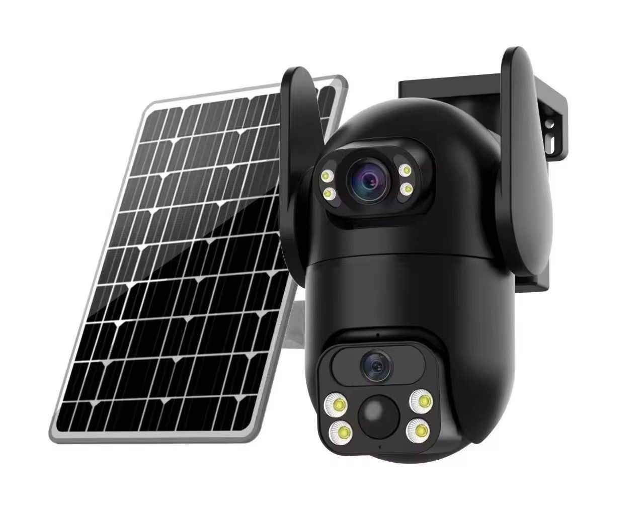 Dual Lens Solar Camera 4K WiFi Outdoor